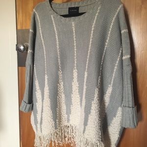 anthropologie sweater size m/l oversided grey